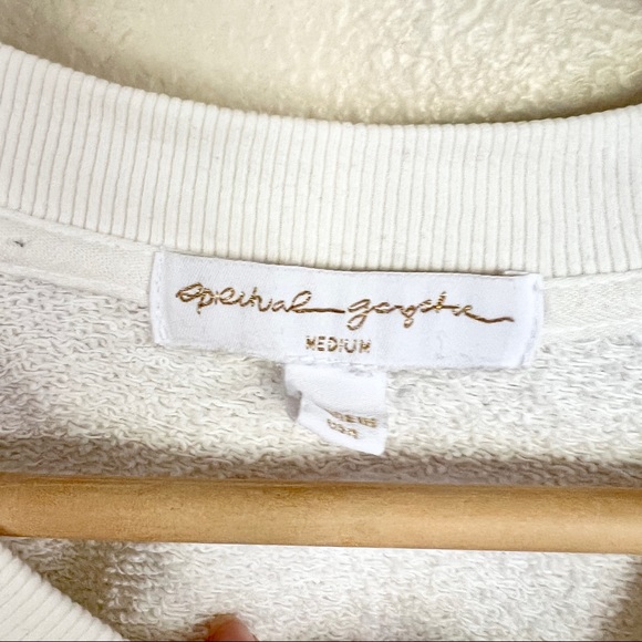 SPIRITUAL GANGSTER x PELOTON Classic Crew Sweatshirt in White - Picture 9 of 11